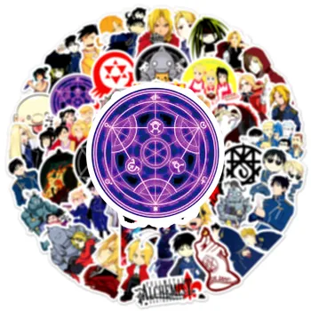 10/30/50PCS Esztétikai Matricák Anime Fullmetal Alchemist Víz Üveg Vízálló Laptop Graffiti Matrica Csomag Gyerek Játék