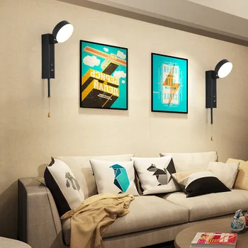 12W SMD LED Tri-Color, Szabályozható Fali Lámpa Lámpatest szemvédő Olvasó Lámpa, Húzd meg a Kapcsolót Gyors USB Töltő Port Alumínium Hálószoba