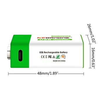 2023 9V 12800mAh li-ion akkumulátor Micro USB Elem 9 v-os lítium-a Multiméter Mikrofon Játék Távirányító KTV használata