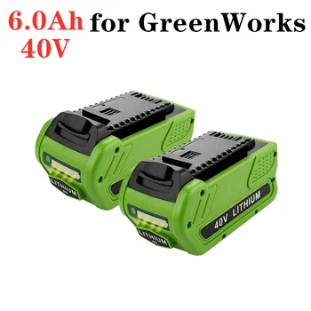 40V 6.0 Á Csere Lítium Akkumulátor 6000mAh GreenWorks 29472 29462 Akkumulátor G-MAX Szerszám 29252 20202 22262 25312 L50
