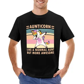 Aunticorn, Mint Egy Normális Néni, De Inkább Félelmetes, T-Shirt fekete póló hippi ruhák férfi grafikus póló anime
