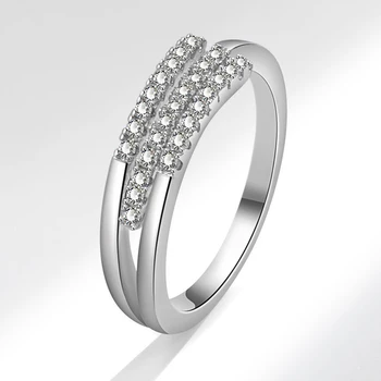 Divat Ékszer Gyűrű Aranyozott Tartozékok 925 Ezüst Női Esküvői Ígéret Fél Ajándék, Állítható Ujj Gyűrű Nagykereskedelmi