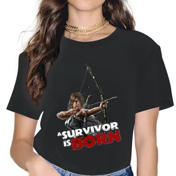 Egy Túlélő Született Női Ingek Tomb Raider Játék Laza Vintage Nők Felső Harajuku Alkalmi Női Blusas