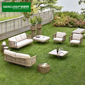 Kerti kanapé vízálló rattan bútorok tea asztal kerti udvarra néző erkély szabadidő szék három részes szett