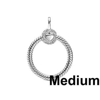 Medál 10 100% 925 Sterling Ezüst Tud DiyCharm Nyaklánc medál illik Pandora karkötő 1:1-Modell Eredeti Logó Medál