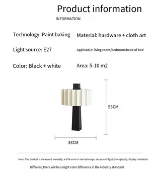Modern Kínai Nappali Asztali Lámpa Tervező Skandináv Minimalista Kreatív Hálószoba Éjjeli Lámpa Tanulmány Fekete Függőleges Lámpa