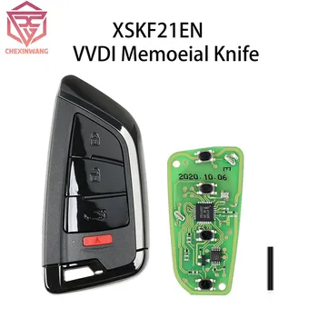 Xhorse XSKF21EN VVDI Memoeial Kés Stílus-4BTN Keyblank Belül-Matt Intelligens Kulcs